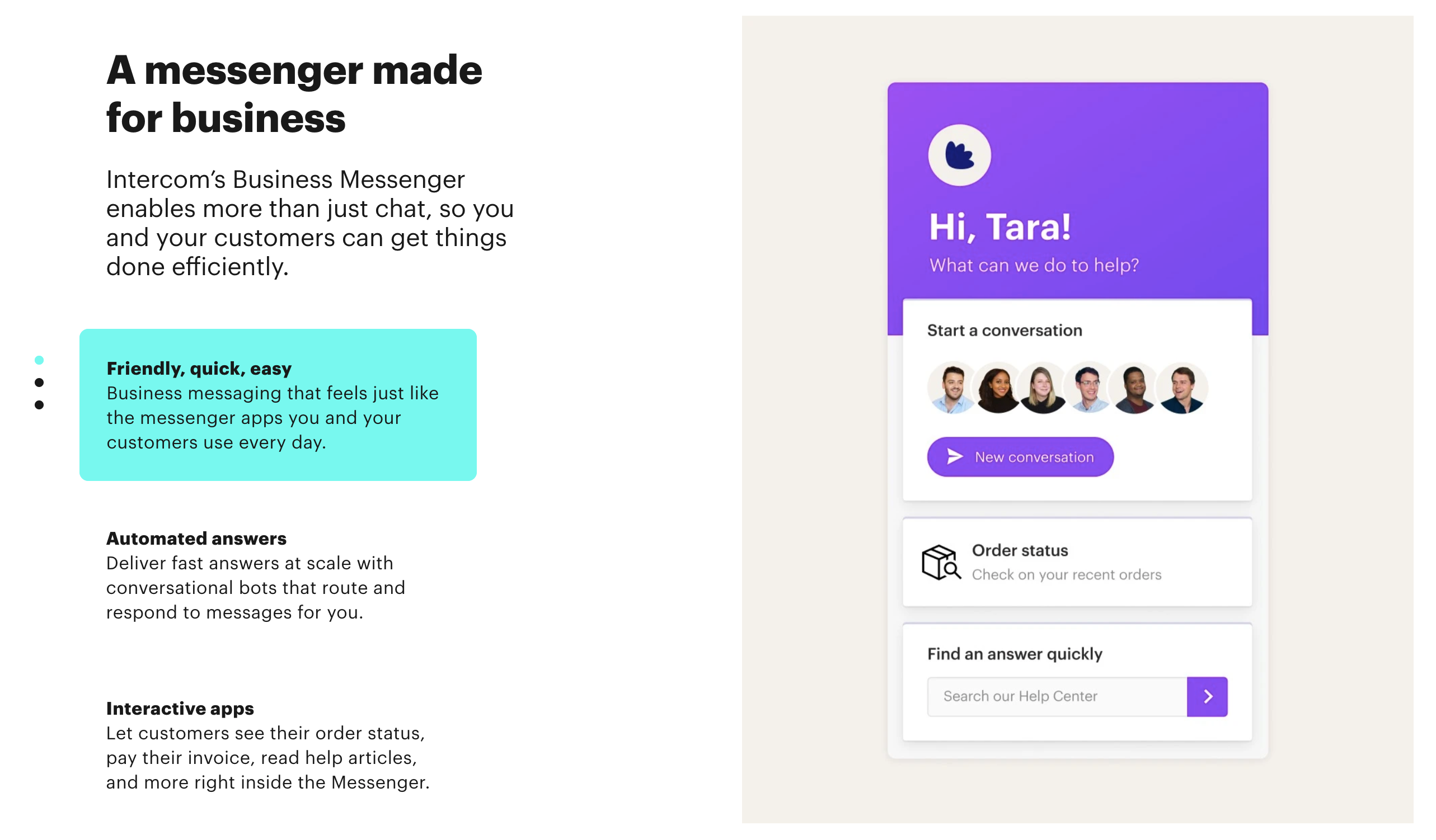 Knowledge base software - Intercom
