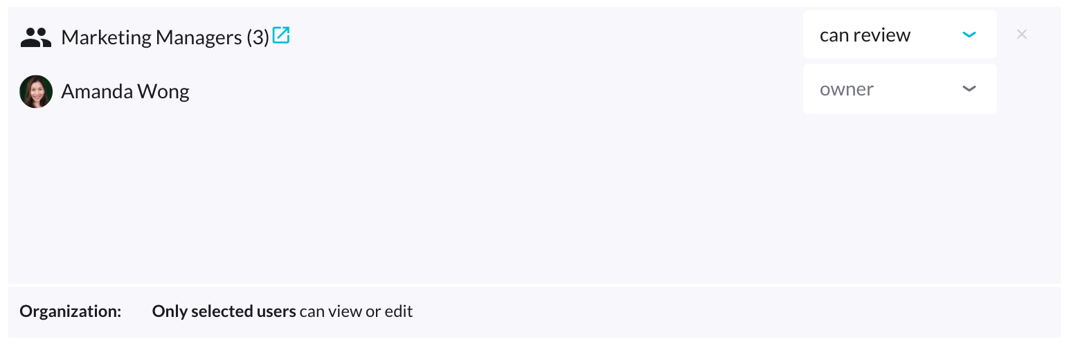 Advanced permission control