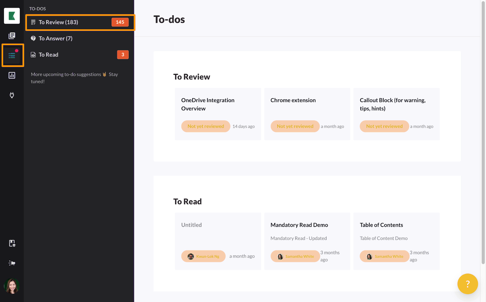 to do section